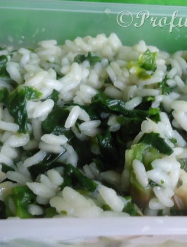 Riso Thai profumato agli spinacini freschi, ovvero il pranzo in ufficio