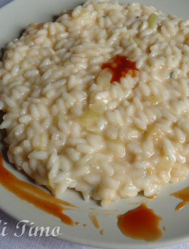 Risotto Carnaroli al Gorgonzola con Confettura Extra di Rosa Canina